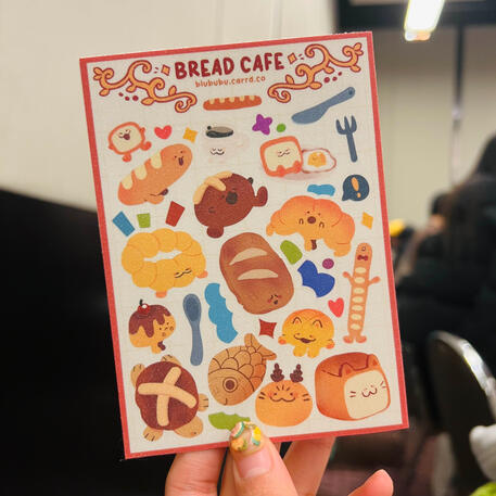 bread cafe sticker sheet