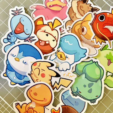 pokemon diecut stickers