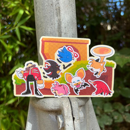 sonic and friends sticker sheet