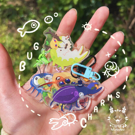 Bugs with Hats charms